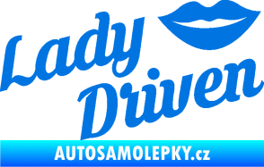 Samolepka Lady driven 002 nápis modrá oceán