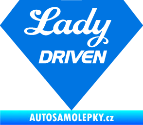 Samolepka Lady driven diamant modrá oceán