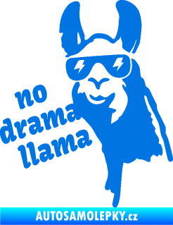 Samolepka Lama 005 no drama llama  modrá oceán