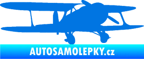 Samolepka Letadlo 006 pravá modrá oceán