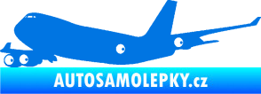 Samolepka Letadlo 012 levá modrá oceán