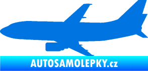 Samolepka Letadlo 019 levá Boeing 737 modrá oceán