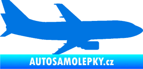 Samolepka Letadlo 019 pravá Boeing 737 modrá oceán