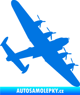 Samolepka Letadlo 022 pravá bombarder Lancaster modrá oceán