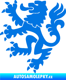 Samolepka Lev heraldika 001 levá Český lev modrá oceán