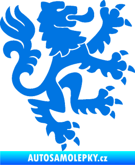 Samolepka Lev heraldika 001 pravá Český lev modrá oceán