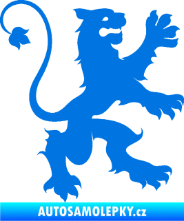 Samolepka Lev heraldika 002 pravá modrá oceán