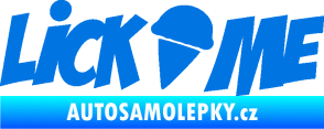 Samolepka Lick me nápis modrá oceán
