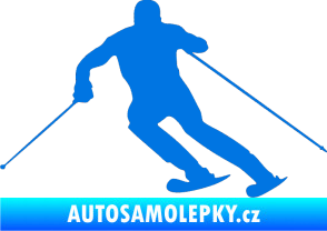 Samolepka Lyžař 003 levá modrá oceán