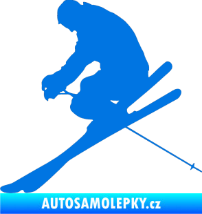 Samolepka Lyžař 005 levá modrá oceán