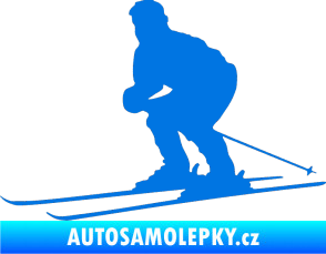 Samolepka Lyžař 009 levá modrá oceán