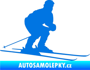 Samolepka Lyžař 009 pravá modrá oceán