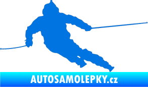 Samolepka Lyžař 015 levá modrá oceán