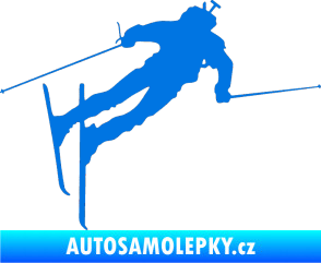 Samolepka Lyžař 020 pravá modrá oceán