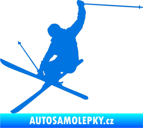 Samolepka Lyžař 024 levá modrá oceán
