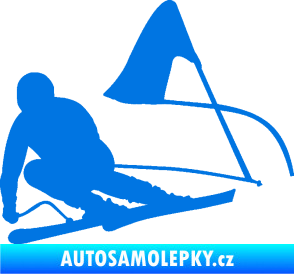Samolepka Lyžař 025 levá modrá oceán