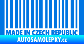 Samolepka Made in Czech republic čárový kód modrá oceán