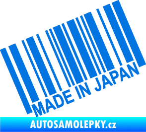 Samolepka Made in Japan 003 čárový kód modrá oceán