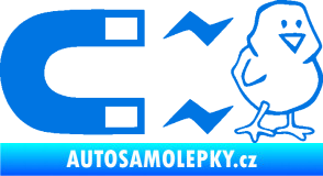 Samolepka Magnet na ptáky pravá modrá oceán