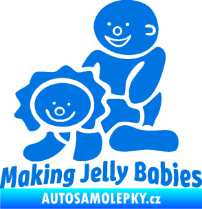 Samolepka Making jelly babies modrá oceán