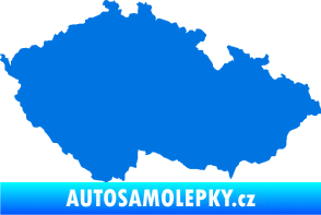 Samolepka Mapa České republiky 001  modrá oceán