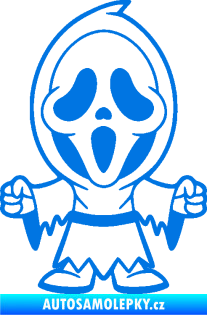 Samolepka Maska 002 pravá vřískot modrá oceán