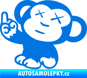 Samolepka Monkey Fuck Off JDM levá modrá oceán