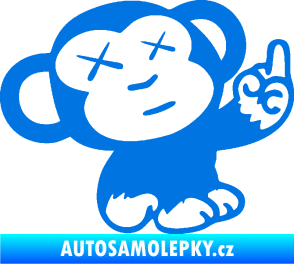 Samolepka Monkey Fuck Off JDM pravá modrá oceán