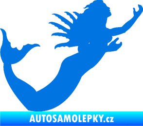 Samolepka Mořská panna pravá siréna modrá oceán