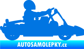 Samolepka Motokára 001 pravá modrá oceán