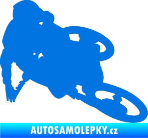 Samolepka Motorka 026 pravá motokros freestyle modrá oceán