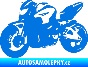 Samolepka Motorka 041 levá road racing modrá oceán