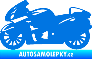 Samolepka Motorka 048 levá silniční modrá oceán
