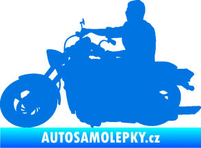 Samolepka Motorka 049 levá modrá oceán