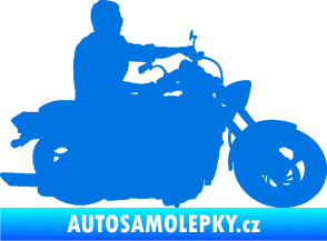 Samolepka Motorka 049 pravá modrá oceán