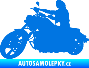 Samolepka Motorka 050 levá modrá oceán