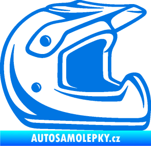 Samolepka Motorkářská helma 002 pravá modrá oceán