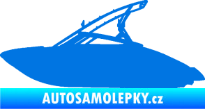 Samolepka Motorový člun 001 levá modrá oceán