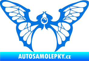 Samolepka Motýl 001 pravá modrá oceán