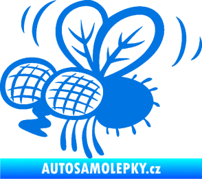 Samolepka Moucha 002 levá modrá oceán