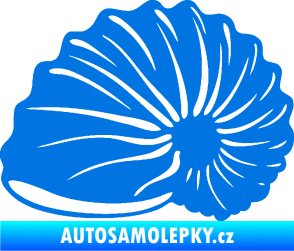 Samolepka Mušle 002 levá ulita modrá oceán