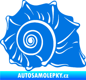 Samolepka Mušle pravá ulita modrá oceán