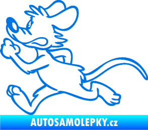 Samolepka Myš 001 levá sprintuje modrá oceán