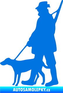 Samolepka Myslivec 002 levá modrá oceán