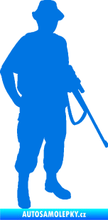 Samolepka Myslivec 004 pravá modrá oceán