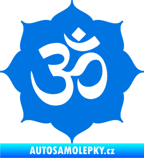 Samolepka Náboženský symbol Hinduismus Óm 002 modrá oceán