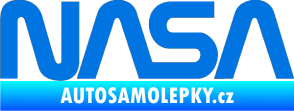 Samolepka NASA nápis modrá oceán