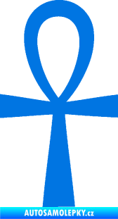 Samolepka Nilský kříž Ankh modrá oceán