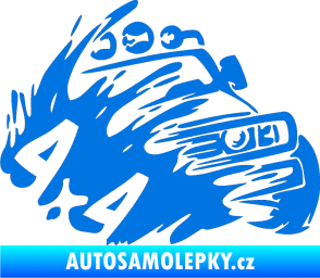 Samolepka Off Road 002 pravá 4x4 modrá oceán