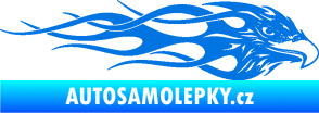 Samolepka Orel 016 pravá v plamenech modrá oceán
